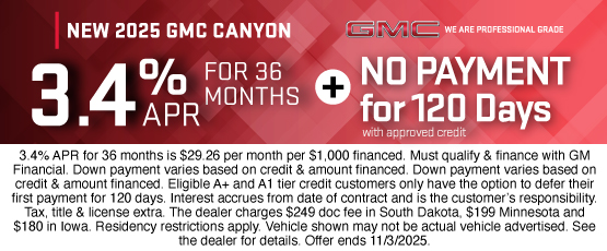 25OCT_BILGM_GMC_NEW 2025 GMC CANYON