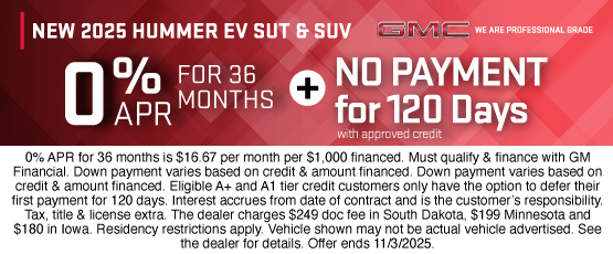 25OCT_BILGM_GMC_NEW 2025 GMC HUMMER EV SUT & SUV