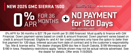 25OCT_BILGM_GMC_NEW 2025 GMC SIERRA 1500