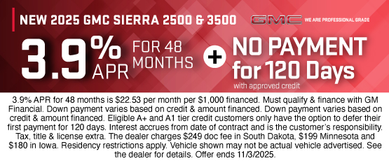 25OCT_BILGM_GMC_NEW 2025 GMC SIERRA 2500 & 3500