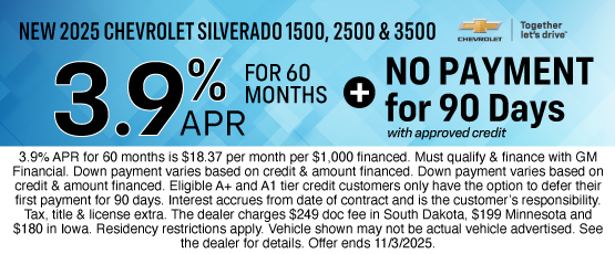 25OCT_BILGM_CHEVY_NEW 2025 CHEVROLET SILVEARADO 1500, 2500, & 3500