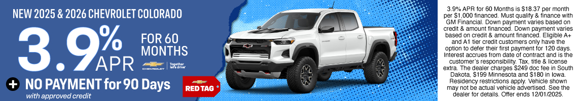 25NOV_BILGM_CHEVY_NEW 2025 & 2026 CHEVROLET COLORADO
