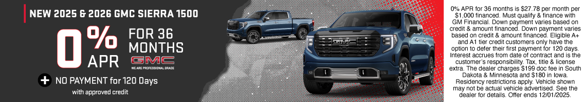25NOV_BILGM_GMC_NEW 2025 & 2026 GMC SIERRA 1500