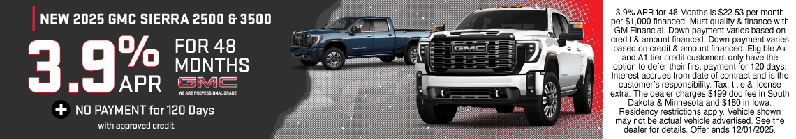 25NOV_BILGM_GMC_NEW 2025 GMC SIERRA 2500 & 3500