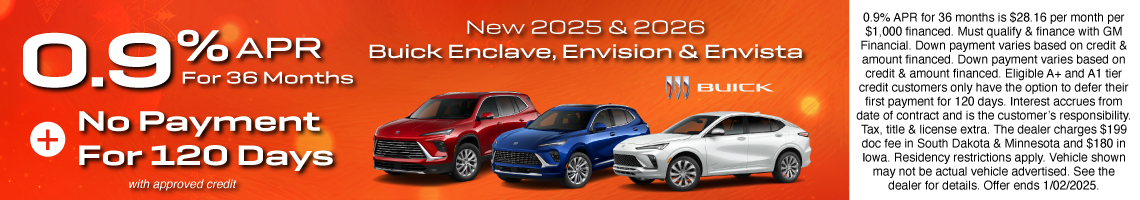 25DEC_BILGM_BUICK_NEW 2025 & 2026 BUICK ENCLAVE, ENVISION & ENVISTA