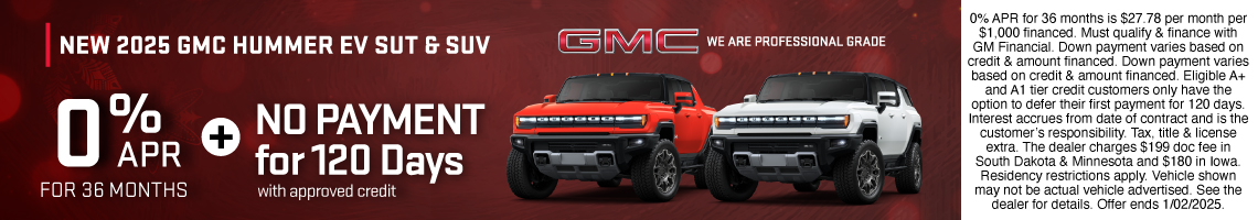 25DEC_BILGM_GMC_NEW 2025 GMC HUMMER EV PICKUP & SUV