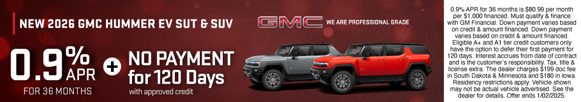 25DEC_BILGM_GMC_NEW 2026 GMC HUMMER EV PICKUP & SUV