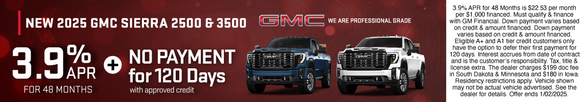 25DEC_BILGM_GMC_NEW 2025 GMC SIERRA 2500 & 3500