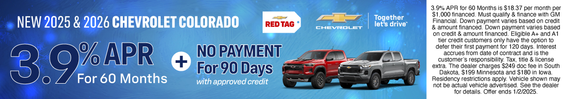 25DEC_BILGM_CHEVY_NEW 2025 & 2026 CHEVROLET COLORADO