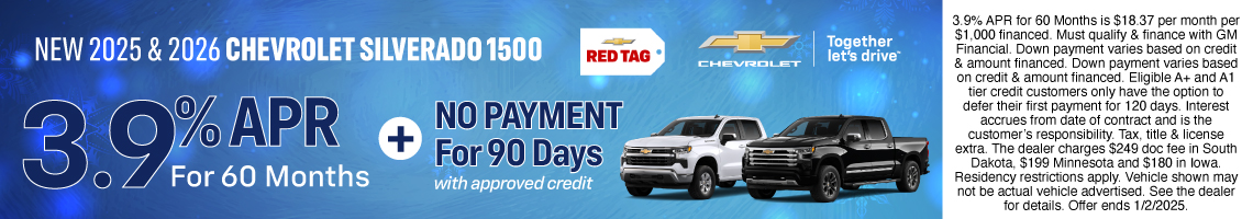 25DEC_BILGM_CHEVY_NEW 2025 & 2026 CHEVROLET SILVERADO 1500