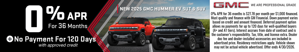 26APR_BILGM_NEW 2025 GMC HUMMER EV SUV & PICKUP