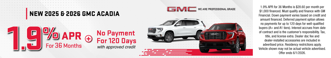 26MAY_BILGM_NEW 2025 & 2026 GMC ACADIA