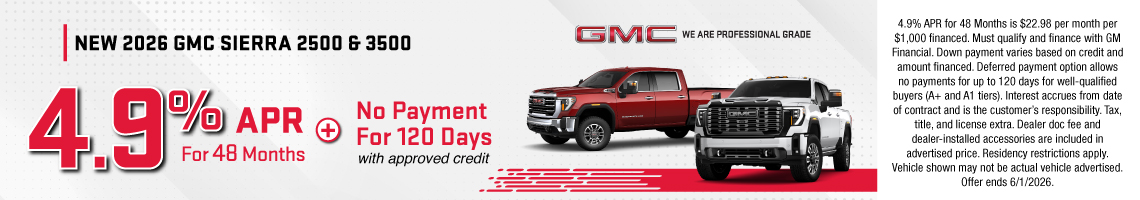 26MAY_BILGM_NEW 2026 GMC SIERRA 2500 & 3500