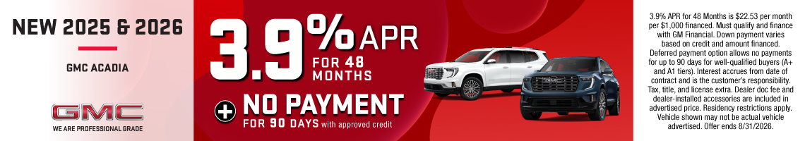 26AUG_BILGM_NEW 2025 & 2026 GMC ACADIA