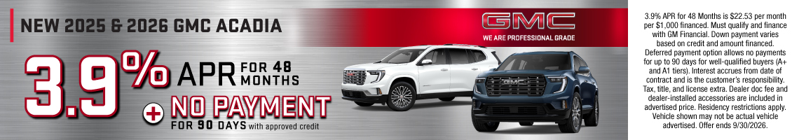 26SEP_BILGMC_NEW 2025 & 2026 GMC ACADIA
