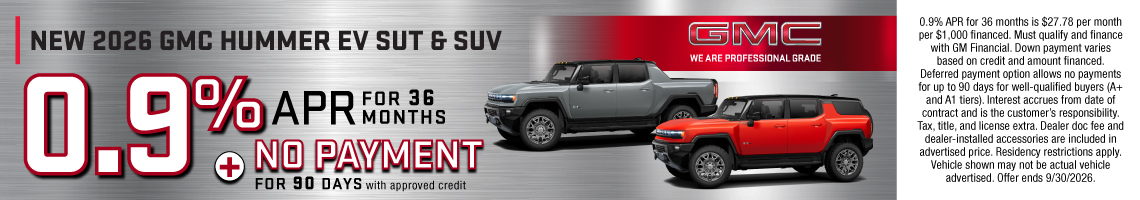 26SEP_BILGMC_NEW 2026 GMC HUMMER EV PICKUP & SUV