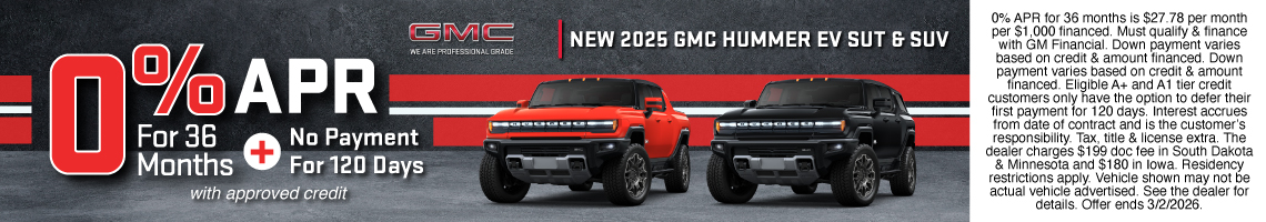 26FEB_BILGM_NEW 2025 GMC  HUMMER EV SUV & PICKUP