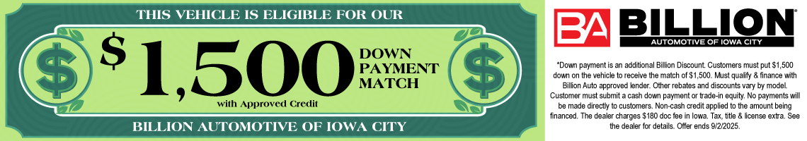 25AUG_BILIC_ DOWN PAYMENT MATCH