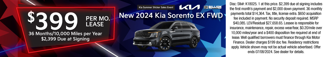 New 2024 Kia Sorento EX