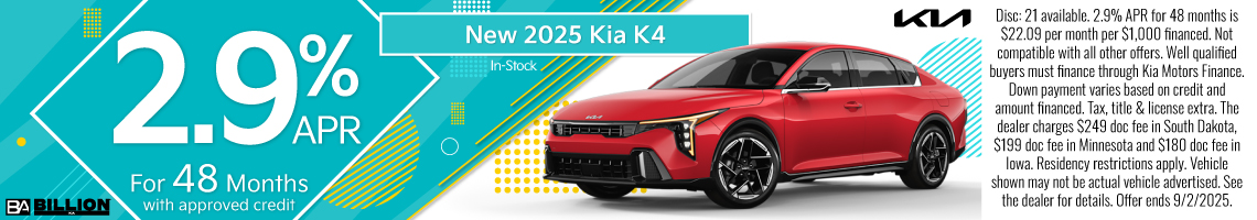 New 2025 Kia K4 LX