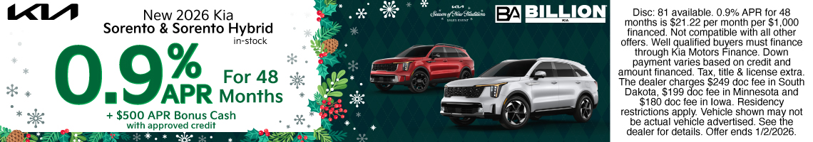 25DEC_BILKIA_NEW 2026 KIA SORENTO & SORENTO HYBRID