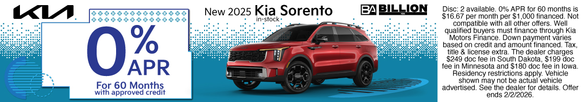 26JAN_BILKIA_NEW 2025 KIA SORENTO