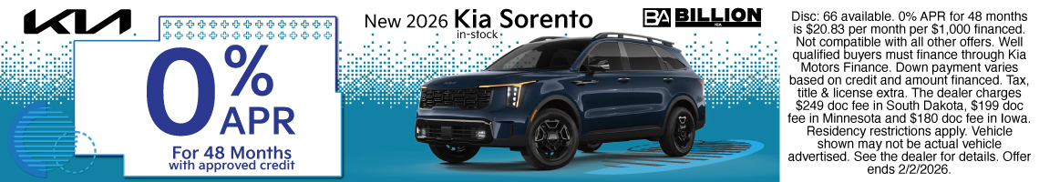 26JAN_BILKIA_NEW 2026 KIA SORENTO