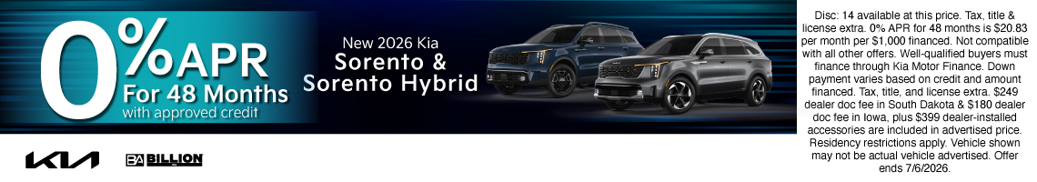 26JUN_BILKIA_APR_NEW 2026 KIA SORENTO & SORENTO HYBRID