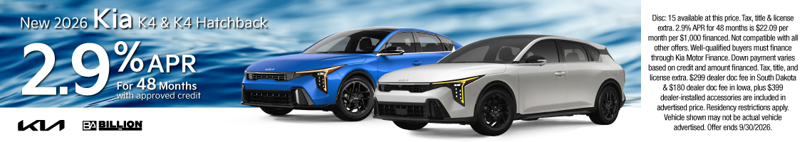 New 2026 Kia K4 EX