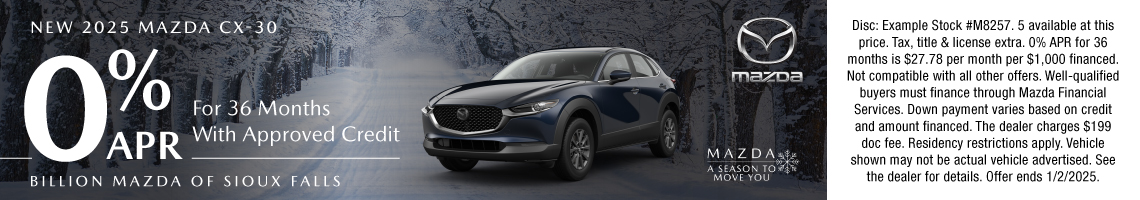 24DEC_BILM_NEW 2025 MAZDA CX-30