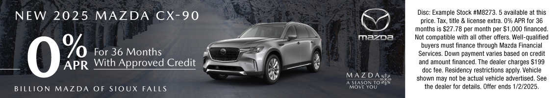 New 2025 Mazda CX-90 S Premium Package