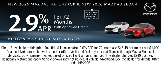 25DEC_BILM_NEW 2025 MAZDA3 HATCHBACK & 2026 MAZDA3 SEDAN