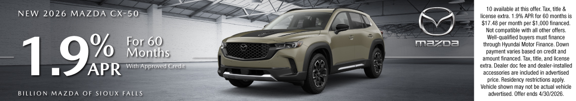 26APR_BILM_NEW 2026 MAZDA  CX-50