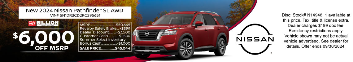 New 2024 Nissan Pathfinder SL