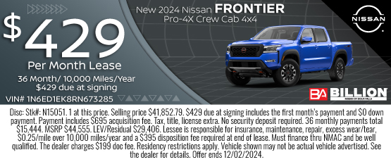 24NOV_BILN_NEW 2024 NISSAN FRONTIER PRO-4X CREW