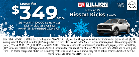 24DEC_BILN_NEW 2025 NISSAN KICKS S