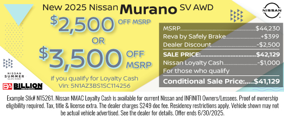 25JUN_BILN_NEW 2025 NISSAN MURANO SV
