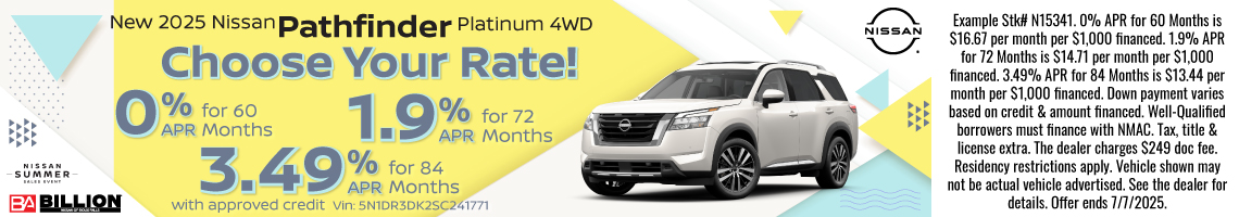 25JUN_BILN_SPECIAL_NEW 2025 NISSAN PATHFINDER PLATINUM