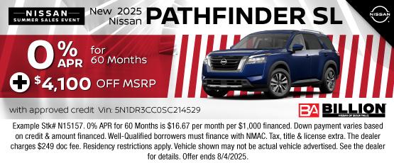 25JUL_BILN_NEW 2025 NISSAN PATHFINDER SL