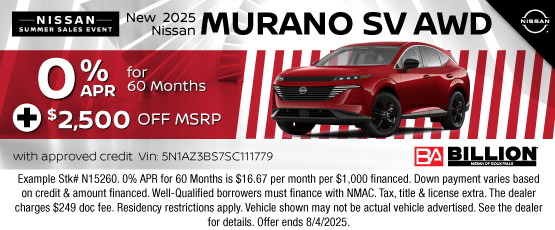 25JUL_BILN_NEW 2025 NISSAN MURANO SV