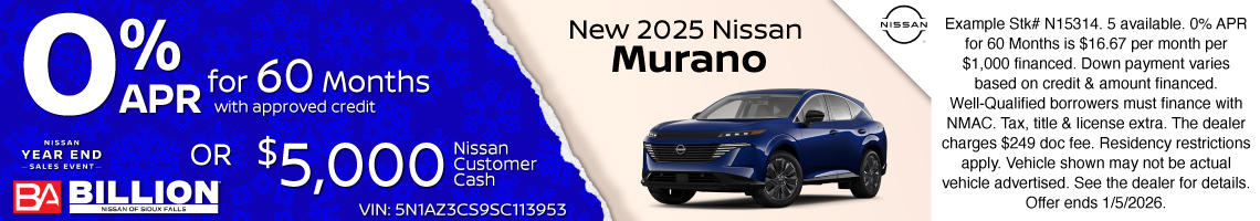 25DEC_BILN_NEW 2025 NISSAN MURANO