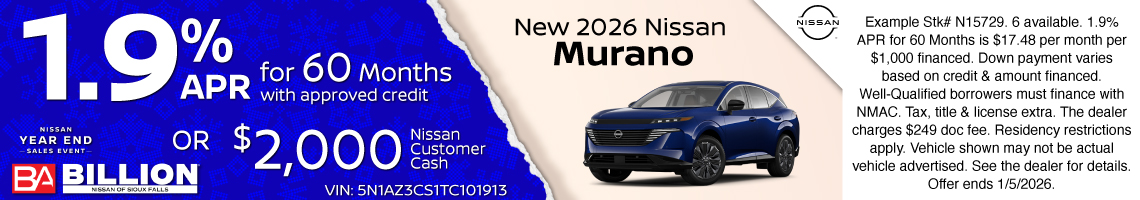 25DEC_BILN_NEW 2026 NISSAN MURANO