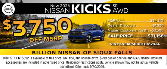 26SEP_BILN_NEW 2026 NISSAN KICKS SR