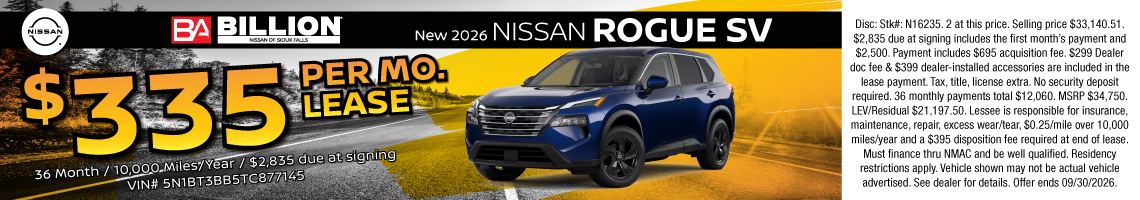 New 2026 Nissan Rogue SV
