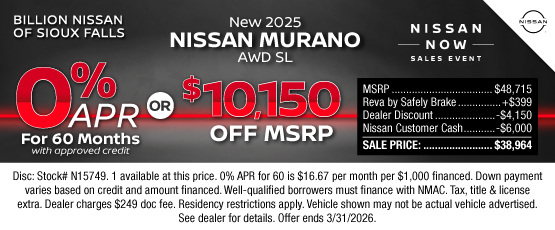 26MAR_BILN_NEW 2025 NISSAN MURANO SL