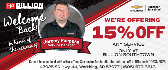 25OCT_BILSS_JEREMY PUPPKE 15 OFF ANY SERVICE