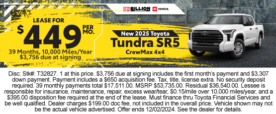 24NOV_BILT_NEW 2025 TOYOTA TUNDRA SR5 CREWMAX