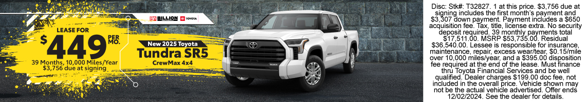 24NOV_BILT_NEW 2025 TOYOTA TUNDRA SR5 CREWMAX