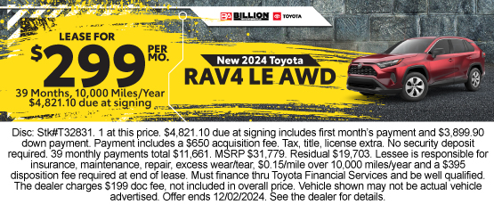 24NOV_BILT_NEW 2024 TOYOTA RAV4 LE