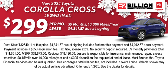 24DEC_BILT_NEW 2024 TOYOTA COROLLA CROSS LE